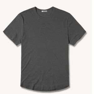 Buck Mason Slub Curved Hem Tee Gray Coal Venice Wash XL Made in USA